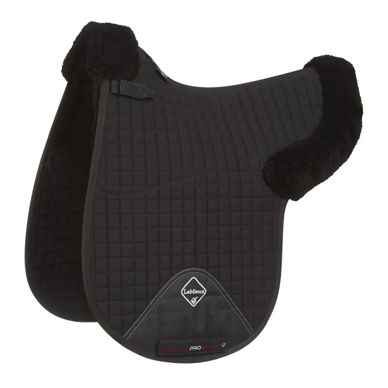 LeMieux Merino+ Dressage Numnah Half Lined - Black